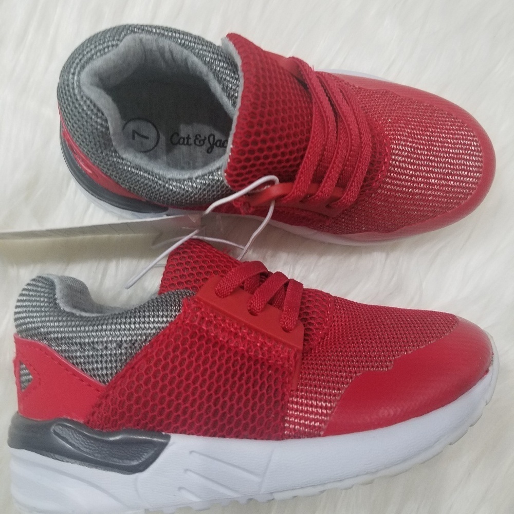 Baby Boys Red Athletic Sneakers - Picture 2 of 3